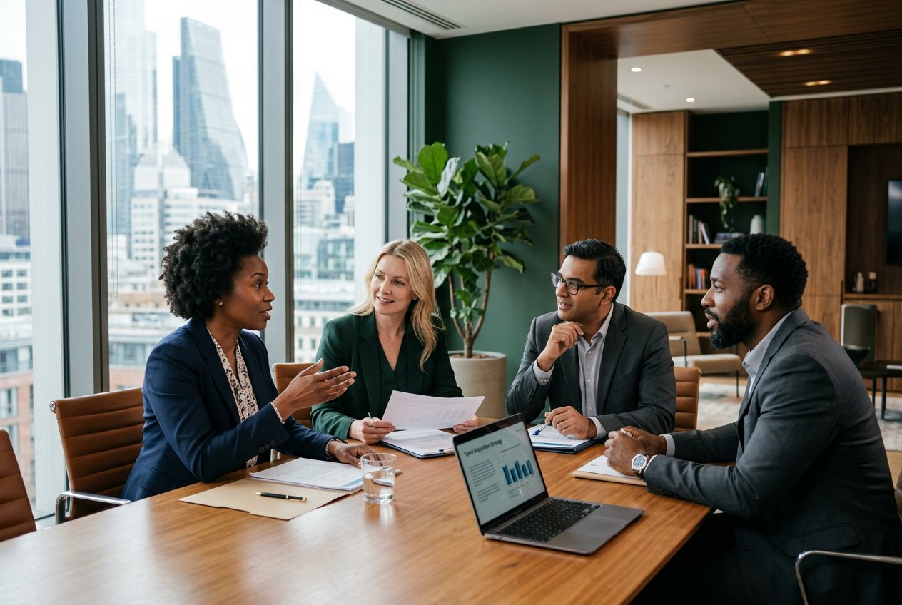 Illustrative team planning a hiring search